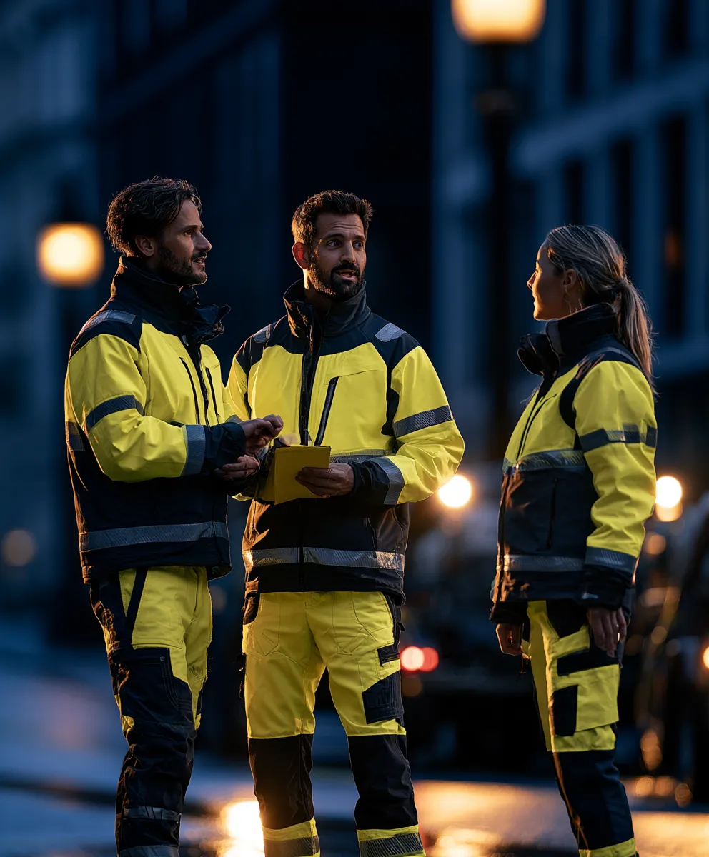 Équipe Viia Pick en briefing avant intervention
