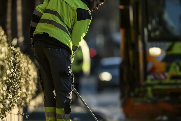 Piste cyclable séparée de la chaussée par une haie végétalisée en ville